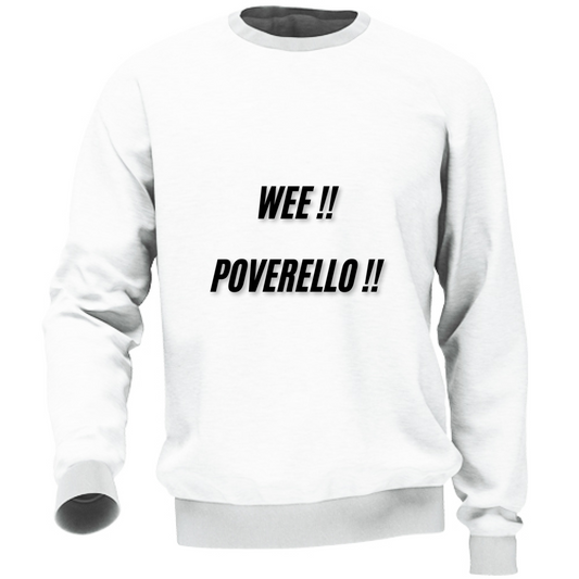 Felpa Girocollo "Wee Poverello" White